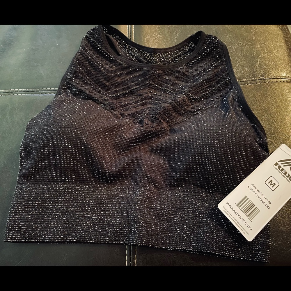 NWT RBX Active Metallic Sport T-Shirt Bra